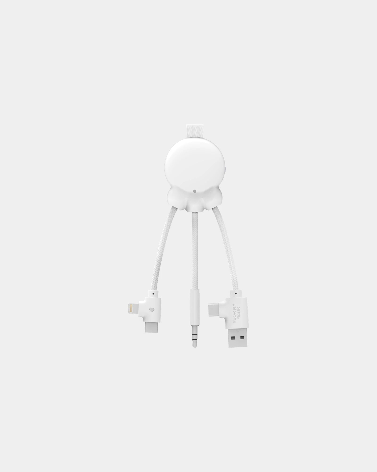 Promotional USB charging cable for audio streaming - White