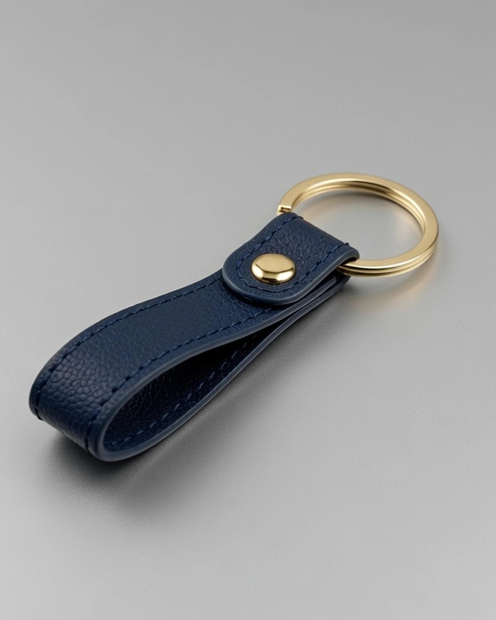 Promotional recycled leather keyring - 1