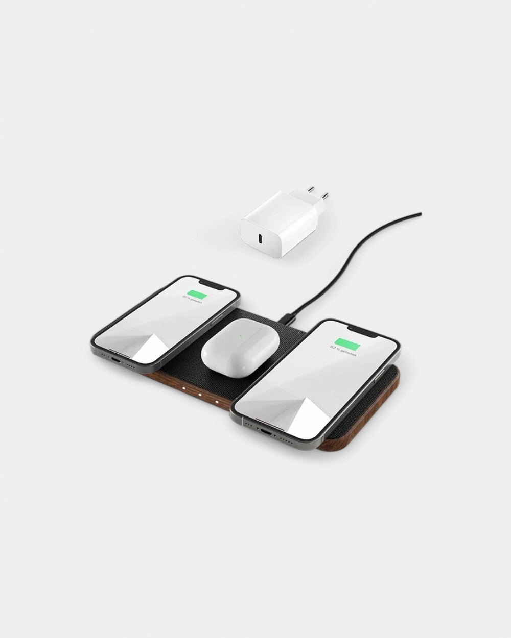 Customizable Wooden Wireless Charging Station - 1