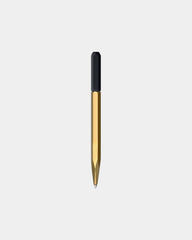 Stylo bille aluminium gravure laser à personnaliser - Raw Brass & Black