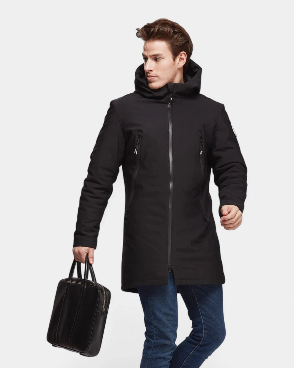 Softshell parka with customizable down lining - 14