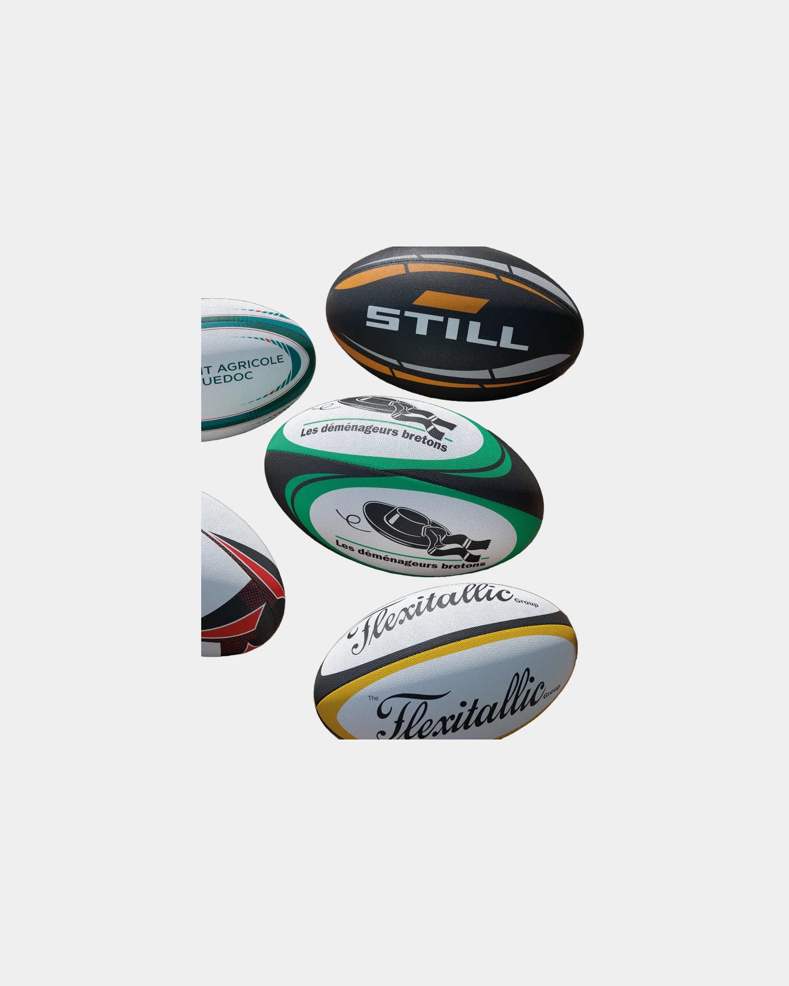 Promotional multicolor rugby ball 18 cm - Multicolor