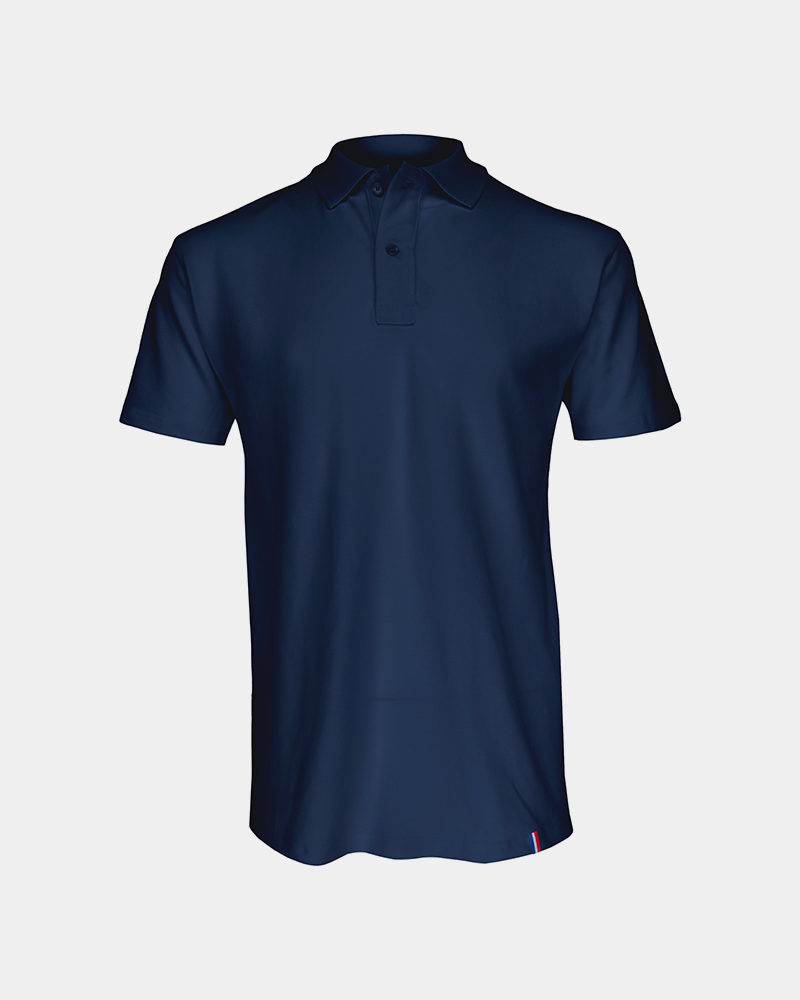French navy polo shirt
