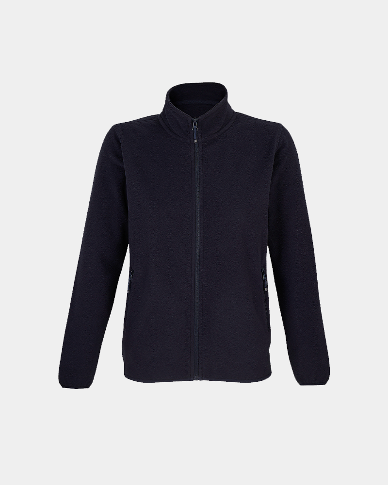 Customizable Recycled Micro Fleece Jacket for Men - Navy
