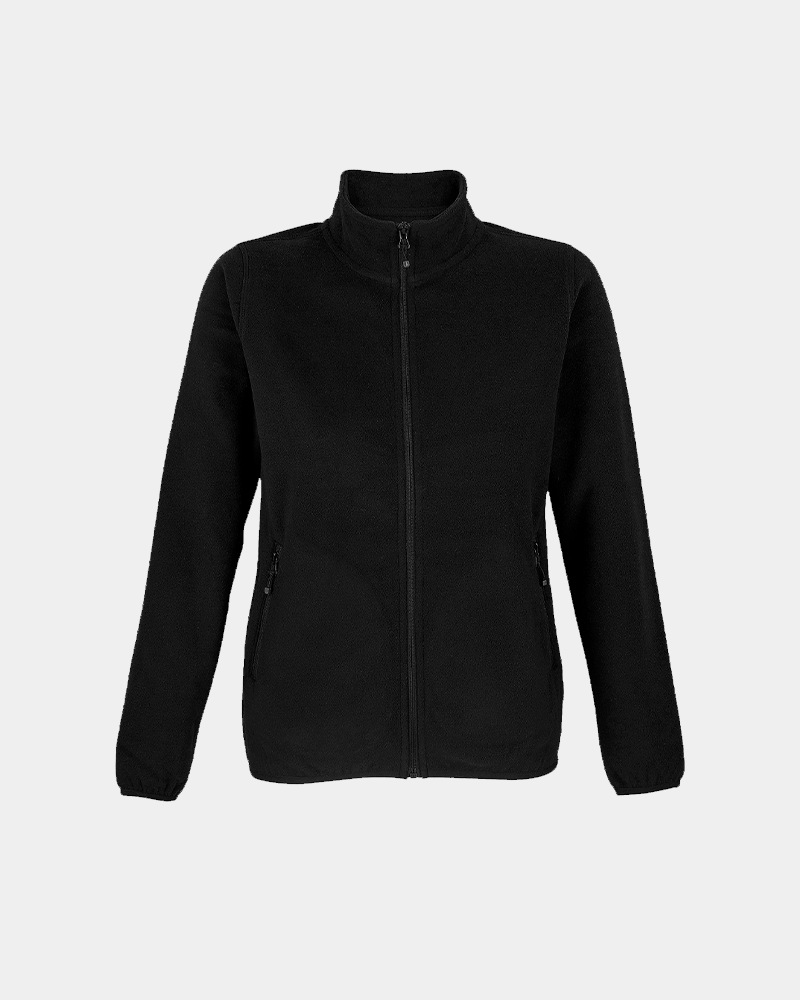 Customizable Recycled Micro Fleece Jacket for Men - Black