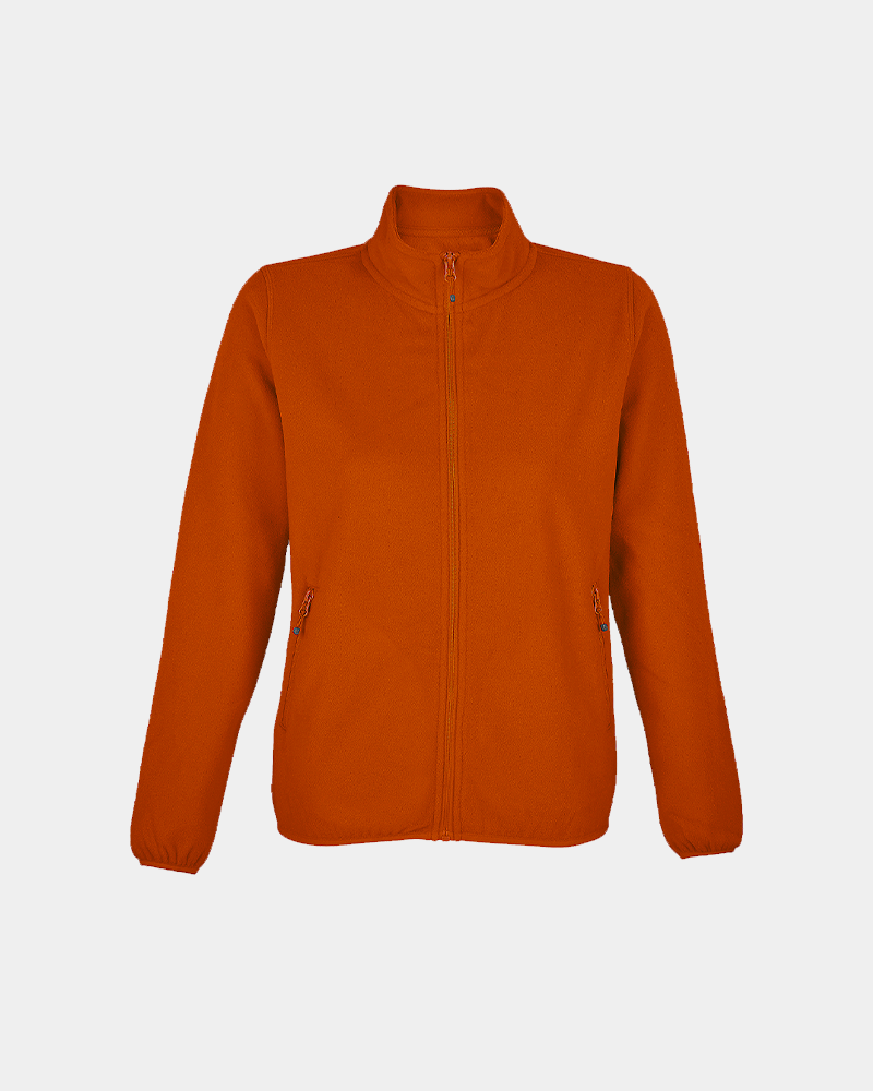 Customizable Recycled Micro Fleece Jacket for Men - Orange